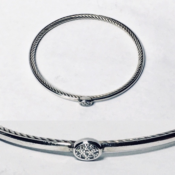 David Yurman Diamond Bangle Bracelet - Picture 3 of 8